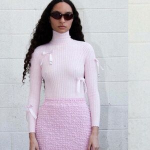 Giu Giu x KKCO Backstage Nonna Bambina Pink Bow Bodysuit NEW Medium